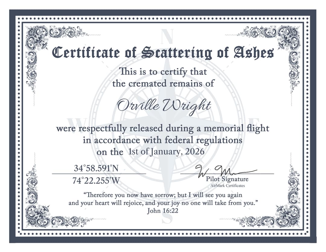 Professional AirMark Certificate Sample